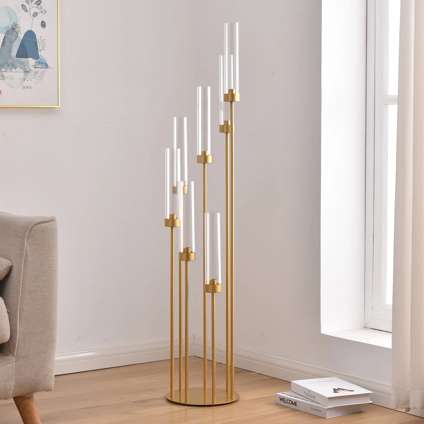 4Sets 7 Arms Floor Candelabra
