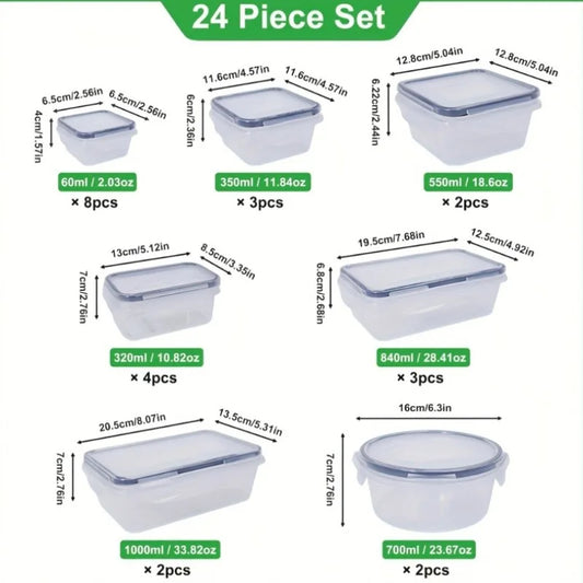 48Pcs BPA-Free Food Storage Set