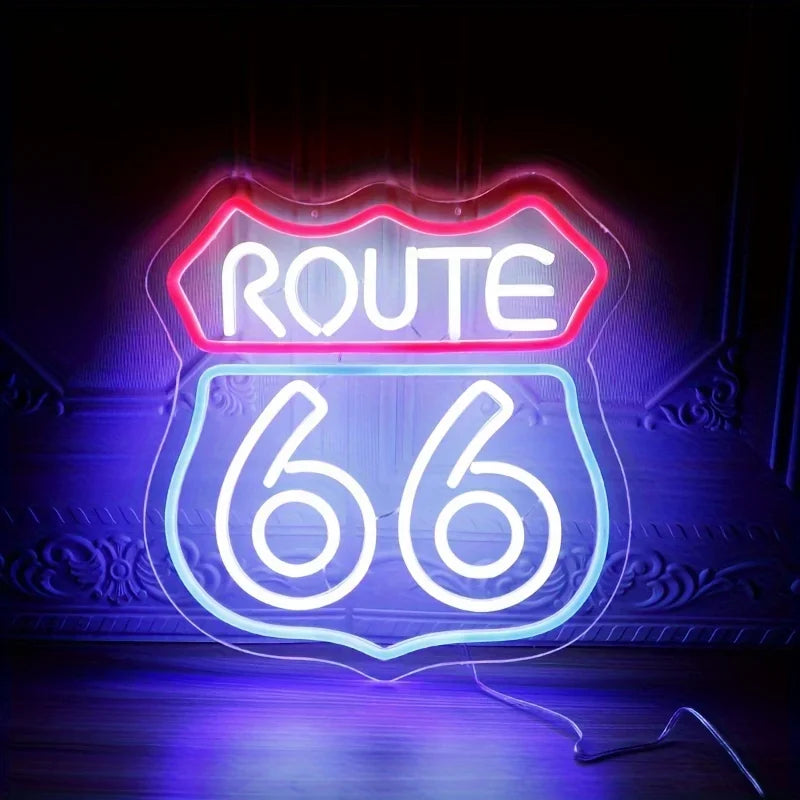 Historic Route 66 Neon Sign