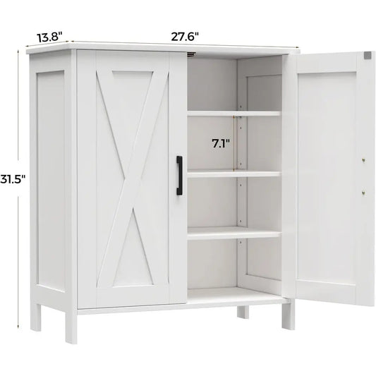 Farmhouse Shoe Cabinet w/Doors
