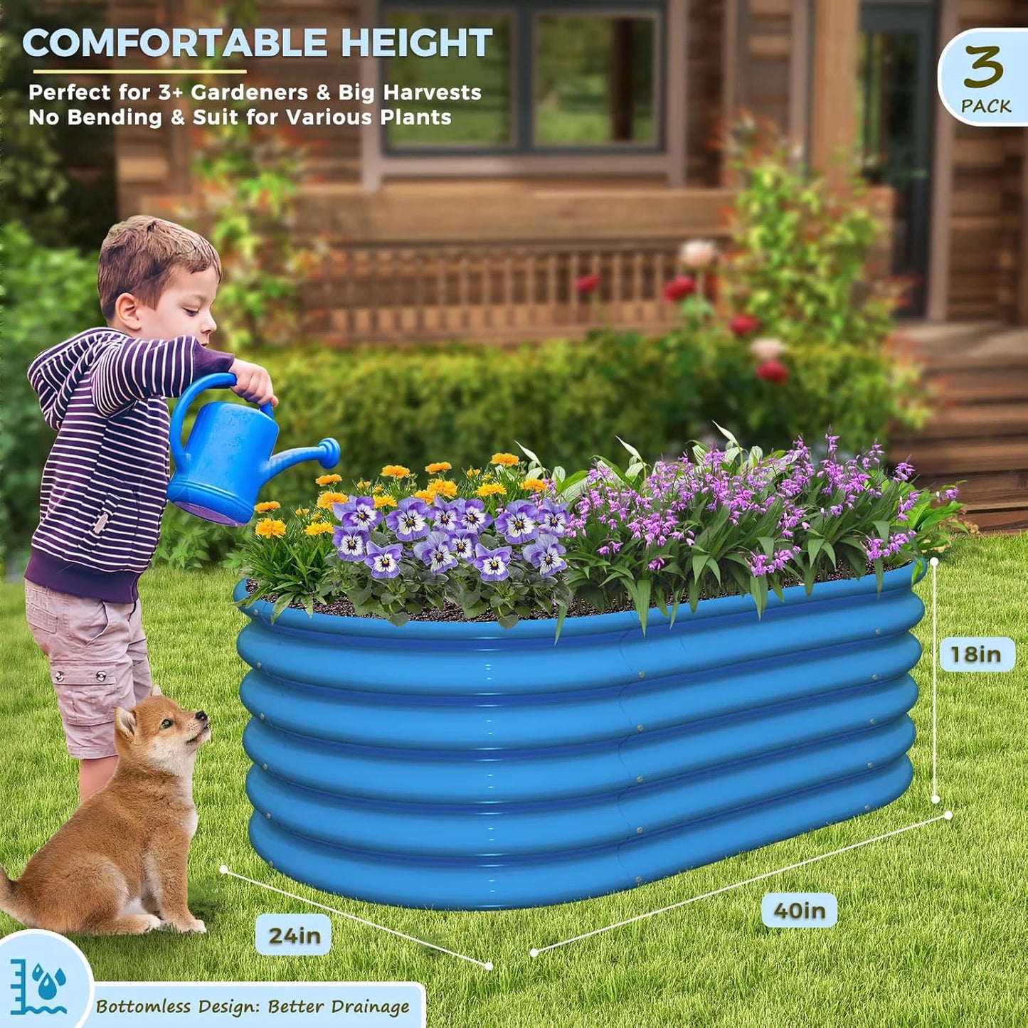 5-Pack Kids Raised Garden Beds