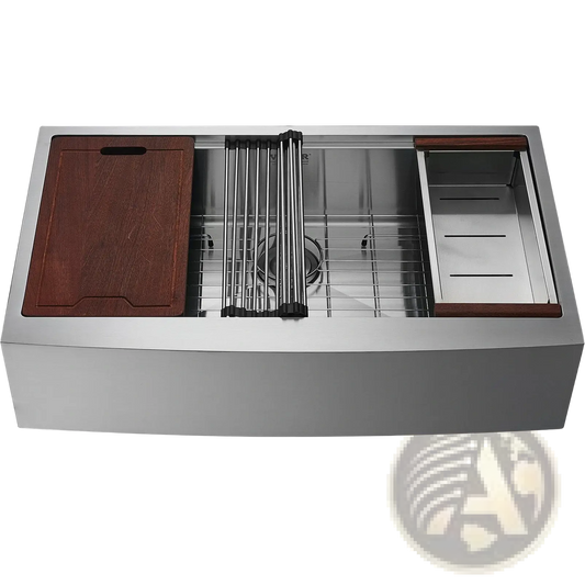 36 Inch Stainless Steel Farmhouse Workstation Sink
