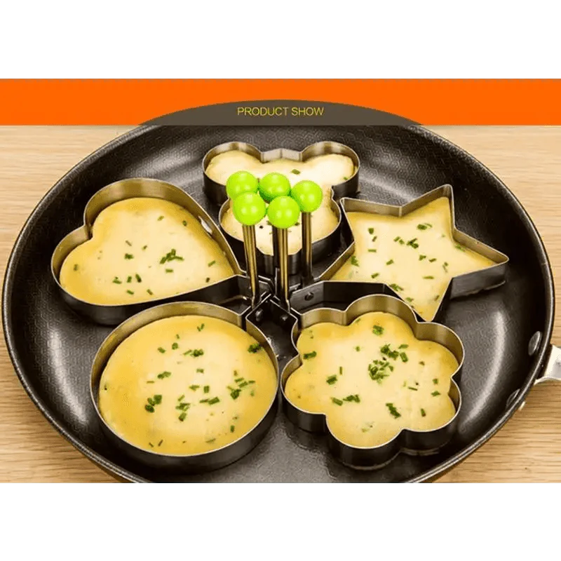 5Pcs Stainless Steel Fried Egg Mold