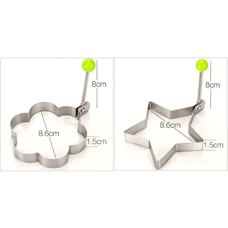 5Pcs Stainless Steel Fried Egg Mold