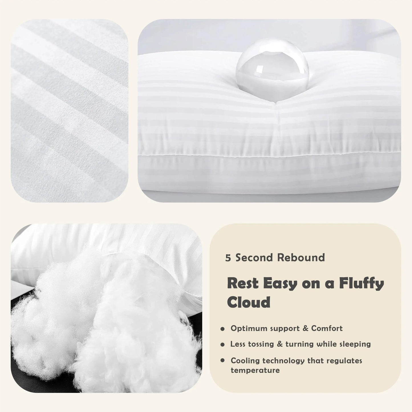 Hotel King Pillows Set of 2