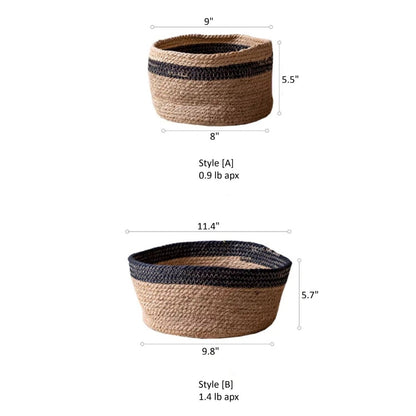 Cotton Blend Woven Storage Basket