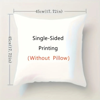 4pcs Orange Gray Floral Pillows