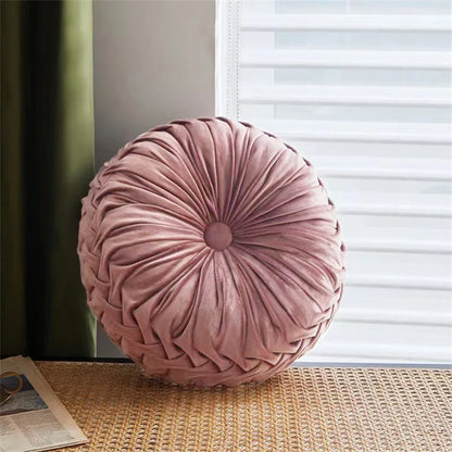 Throw Pillow Hand Sewn Pleated