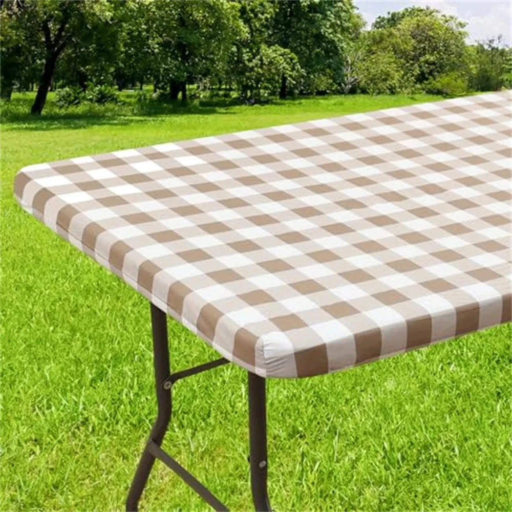 Elastic Waterproof Tablecloth Fitted Vinyl
