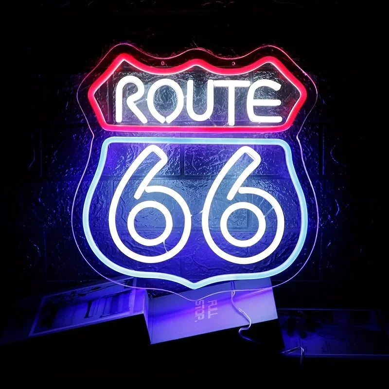 Historic Route 66 Neon Sign