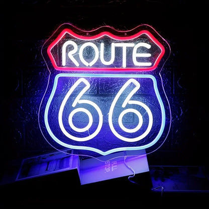 Historic Route 66 Neon Sign