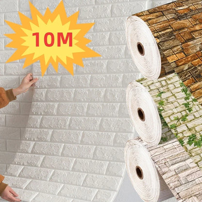Self-adhesive Antique Foam Brick Wallpaper