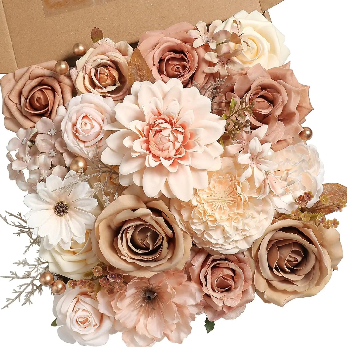Nude Colored Rose Artificial Bouquet