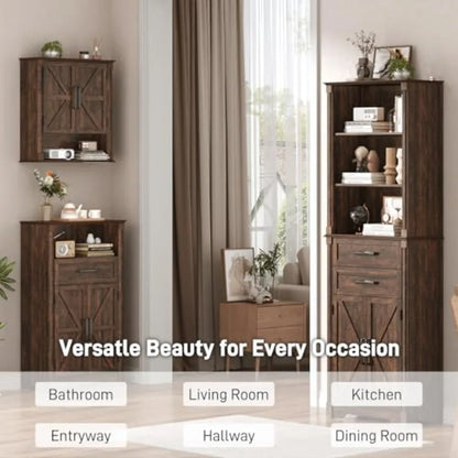 Farmhouse Bathroom Cabinet Wooden