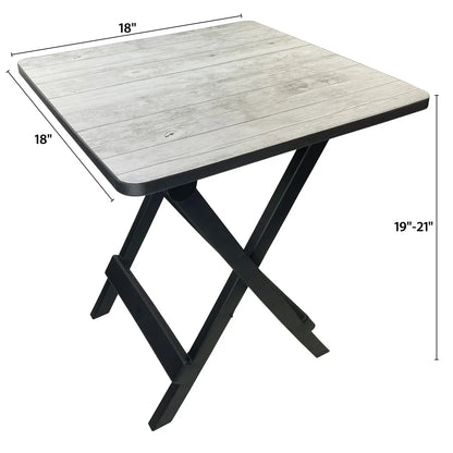Adjustable Height Folding Side Table