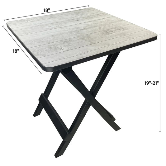 Adjustable Height Folding Side Table