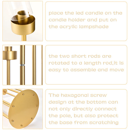 4Sets 7 Arms Floor Candelabra