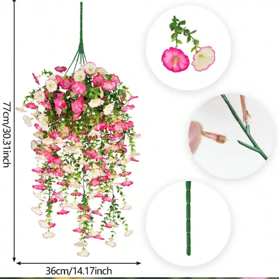 Artificial Morning Glory Hanging Flowers