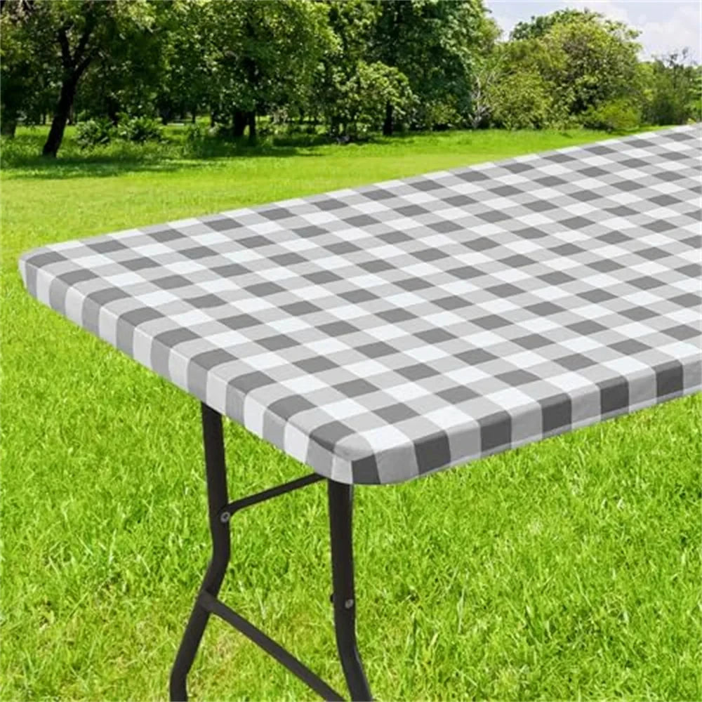 Elastic Waterproof Tablecloth Fitted Vinyl