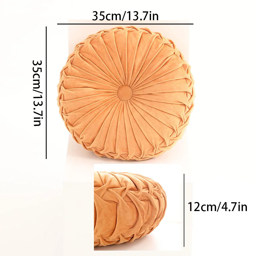 Throw Pillow Hand Sewn Pleated