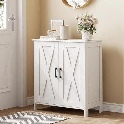 Farmhouse Shoe Cabinet w/Doors