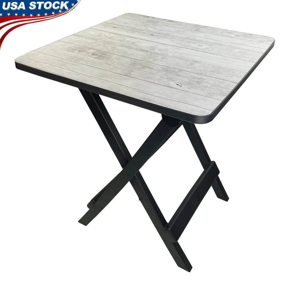 Adjustable Height Folding Side Table