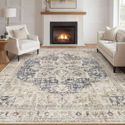 Washable 9x12 Oriental Rug