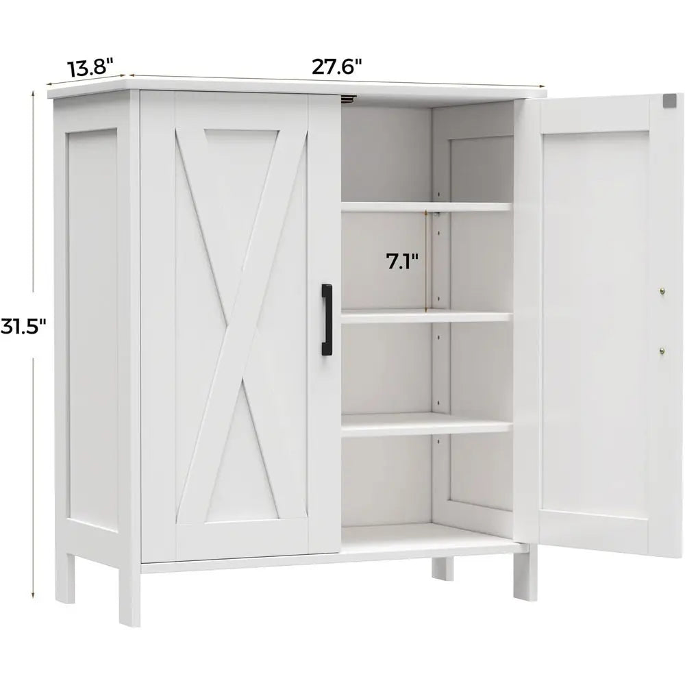 Farmhouse Shoe Cabinet w/Doors