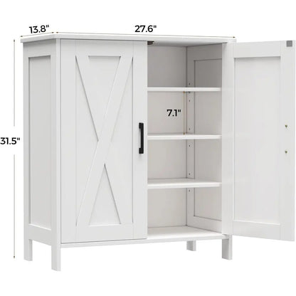 Farmhouse Shoe Cabinet w/Doors