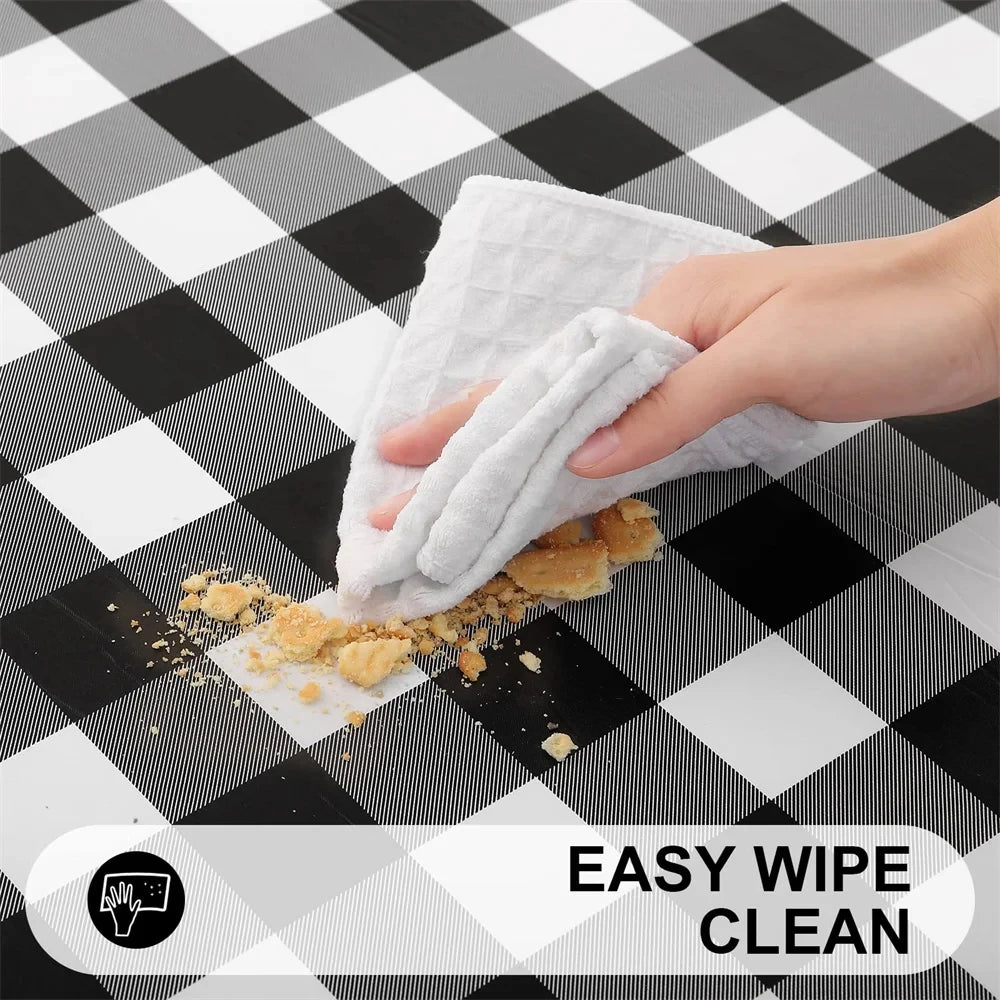 Elastic Waterproof Tablecloth Fitted Vinyl