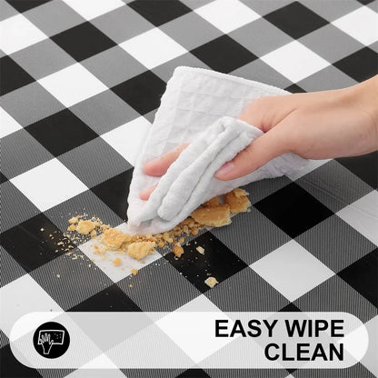 Elastic Waterproof Tablecloth Fitted Vinyl