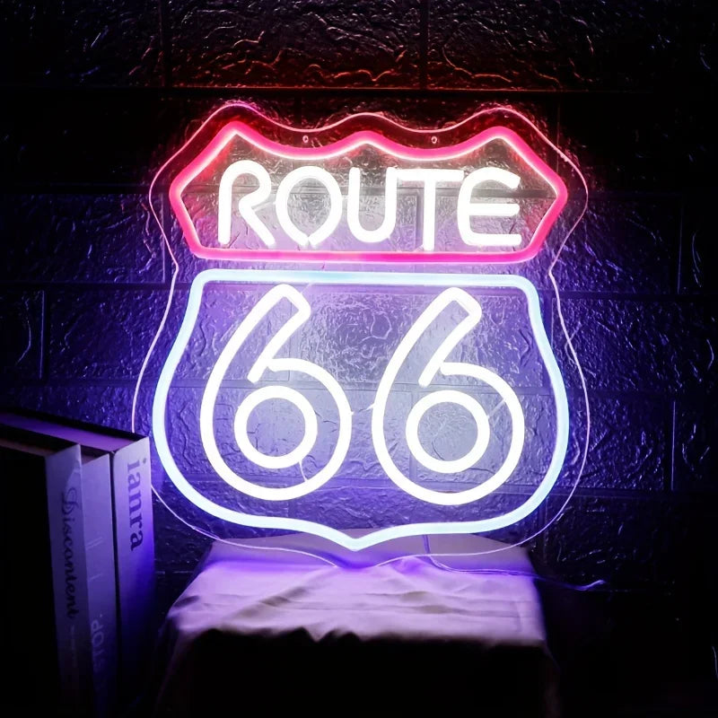 Historic Route 66 Neon Sign