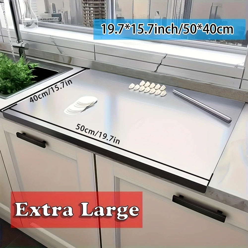 Stainless steel chopping board