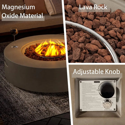 Outdoor 42" Propane Fire Pit Table