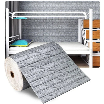 Self-adhesive Antique Foam Brick Wallpaper