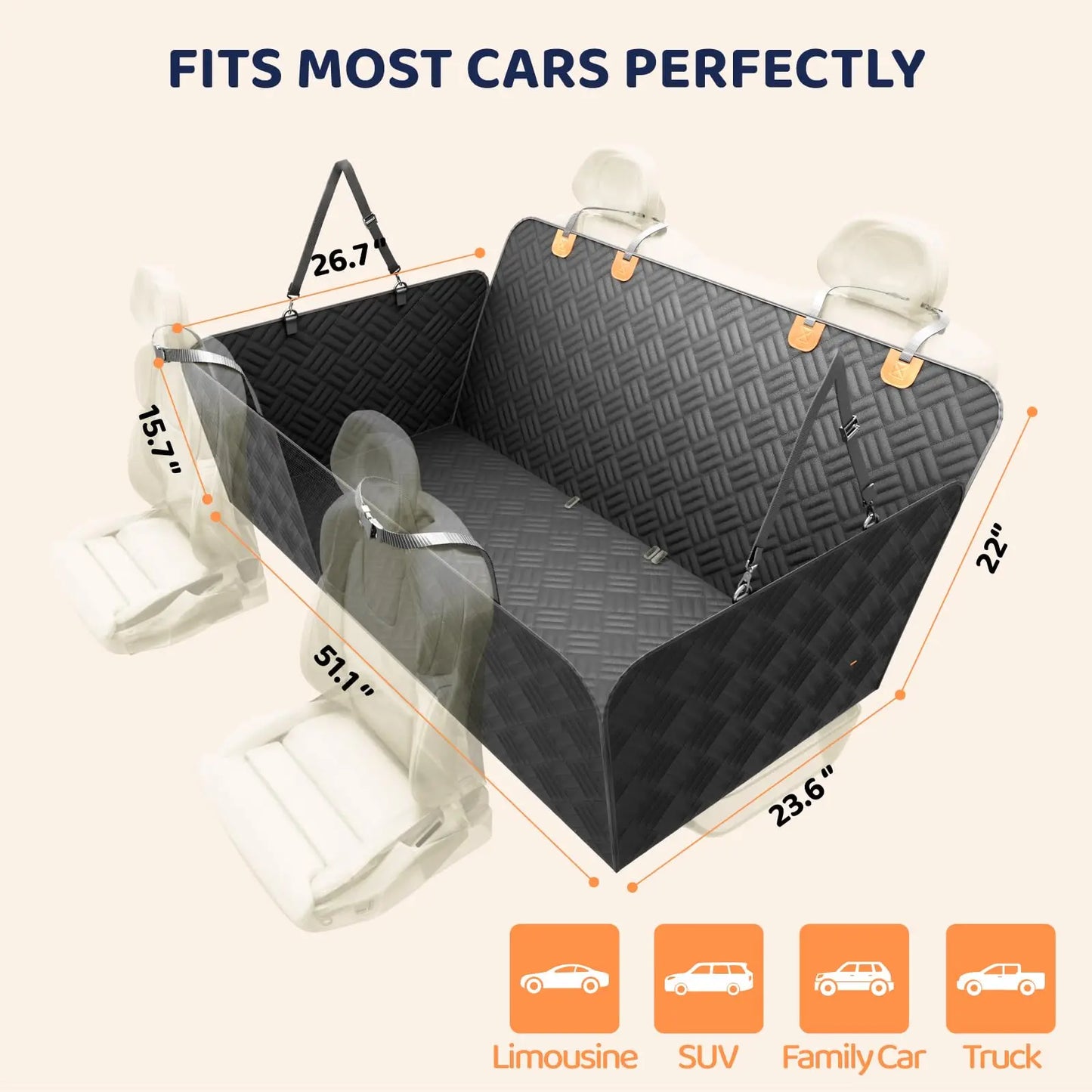 Rear Dog Car Seat Cover