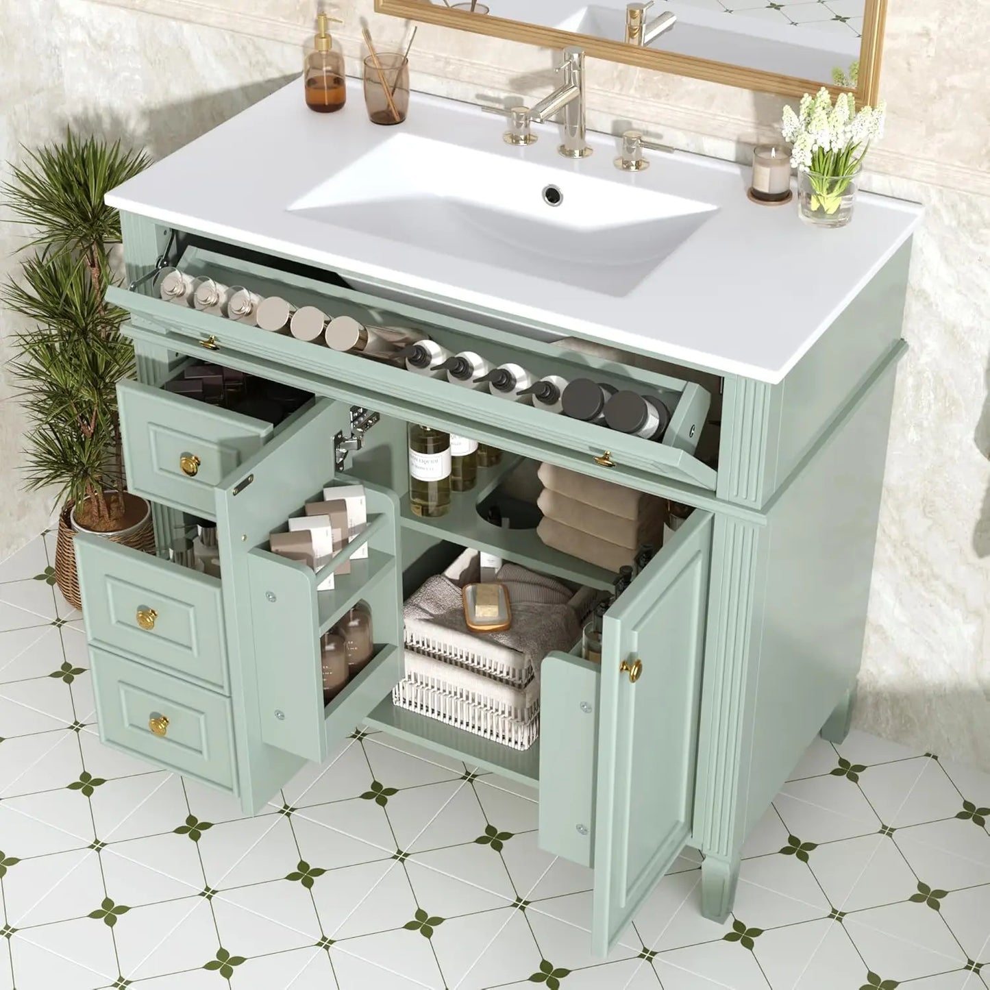 36" Bathroom Vanity with Sink
