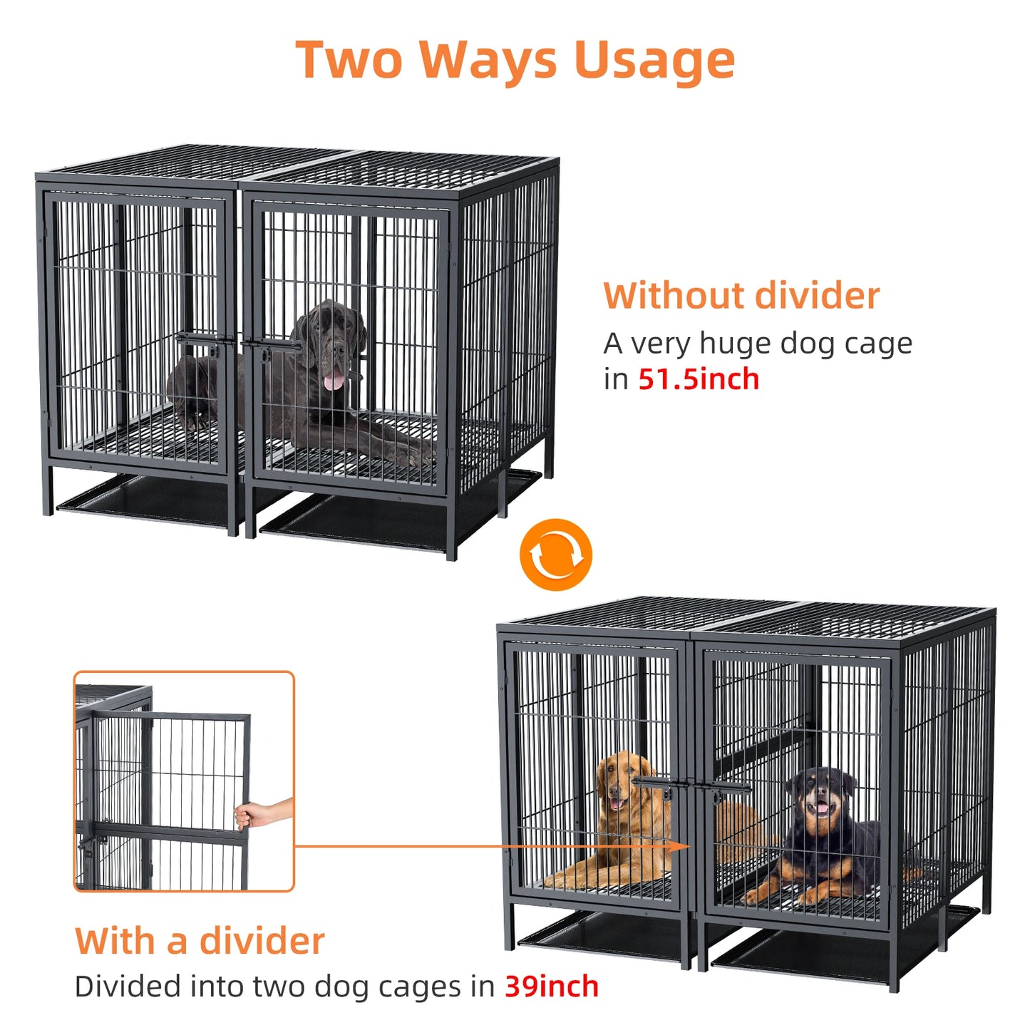 Jumbo Large Metal Pet Kennel
