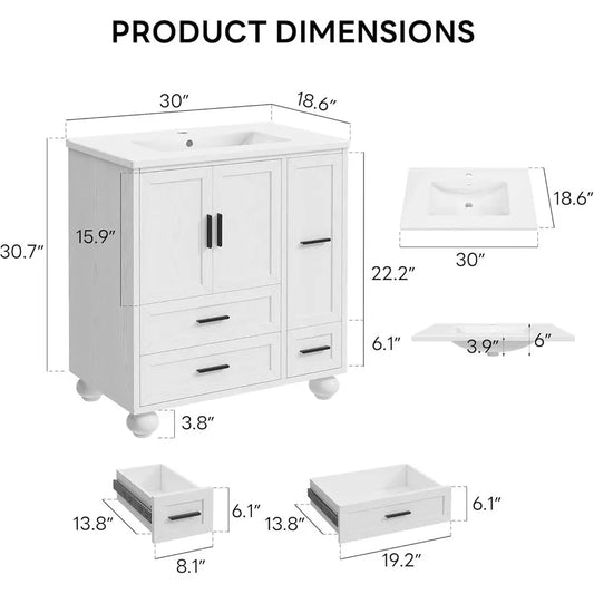 30" Bathroom Vanity with Sink