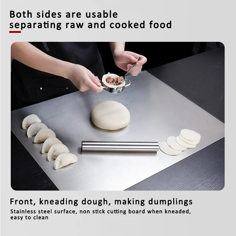 Stainless steel chopping board
