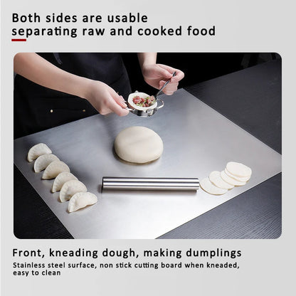 Stainless steel chopping board