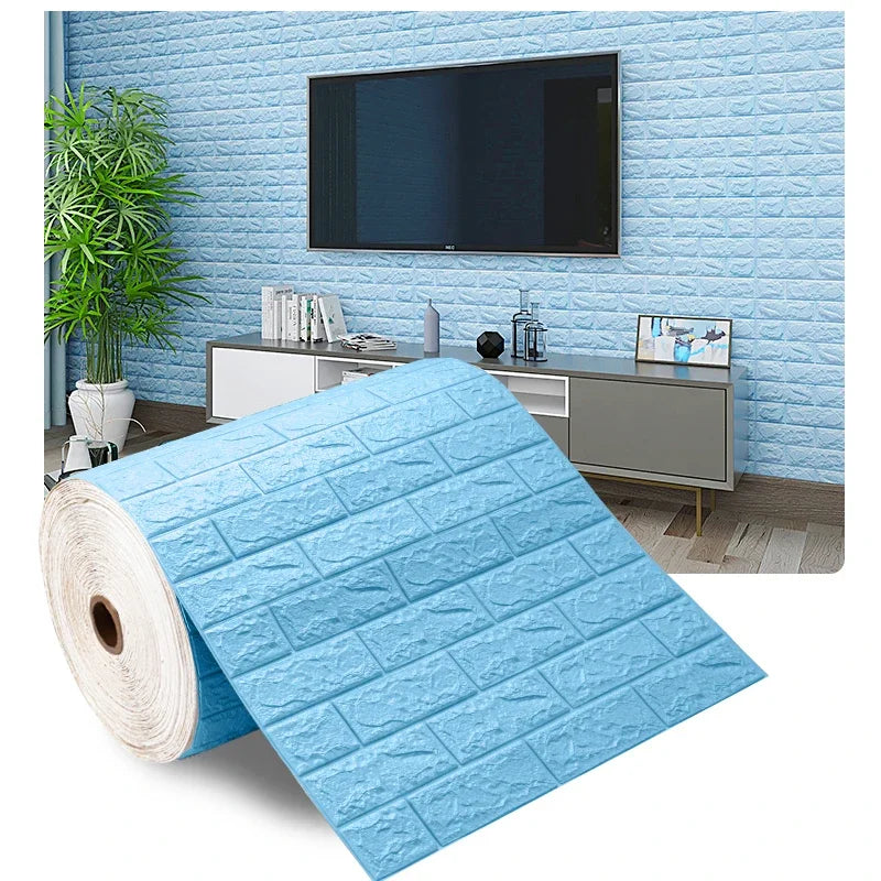 Self-adhesive Antique Foam Brick Wallpaper