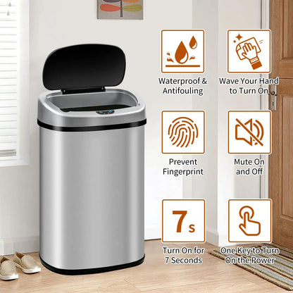 13-Gallon Kitchen Automatic Trash Can