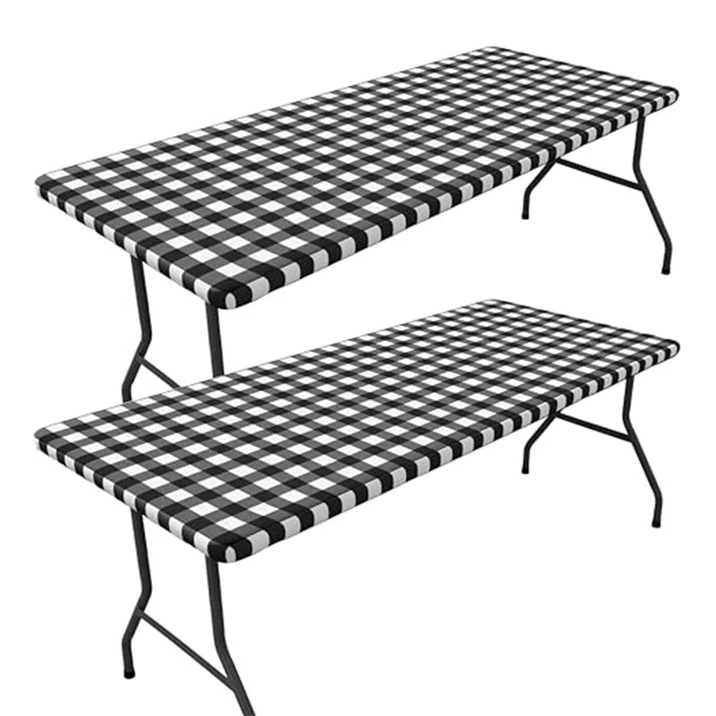 Elastic Waterproof Tablecloth Fitted Vinyl