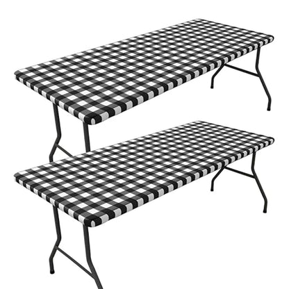 Elastic Waterproof Tablecloth Fitted Vinyl