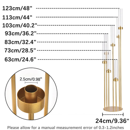4Sets 7 Arms Floor Candelabra