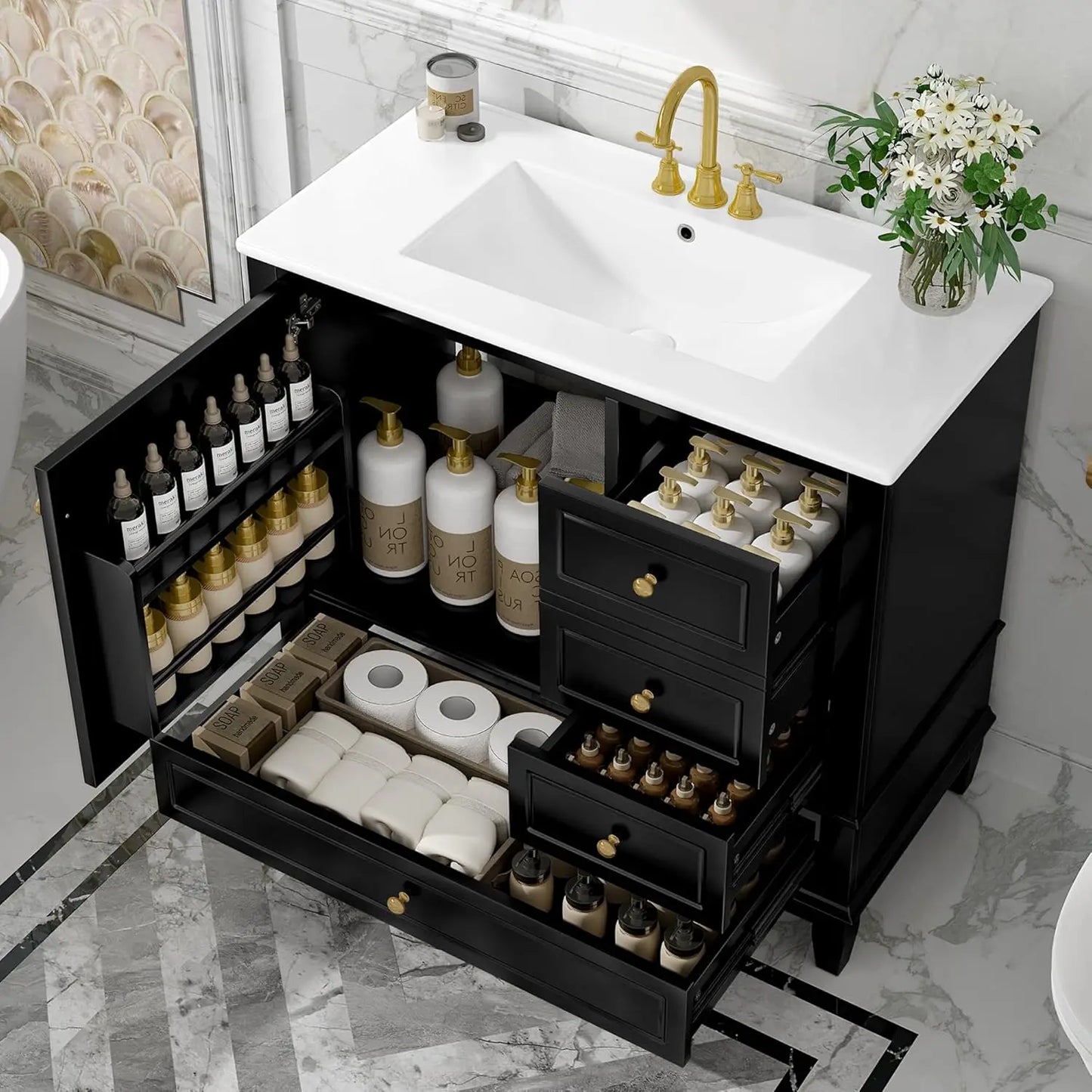 36" Bathroom Vanity with Sink