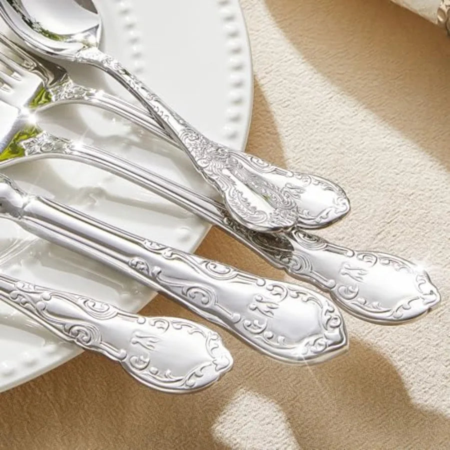 Vintage Silverware Set 60-Piece