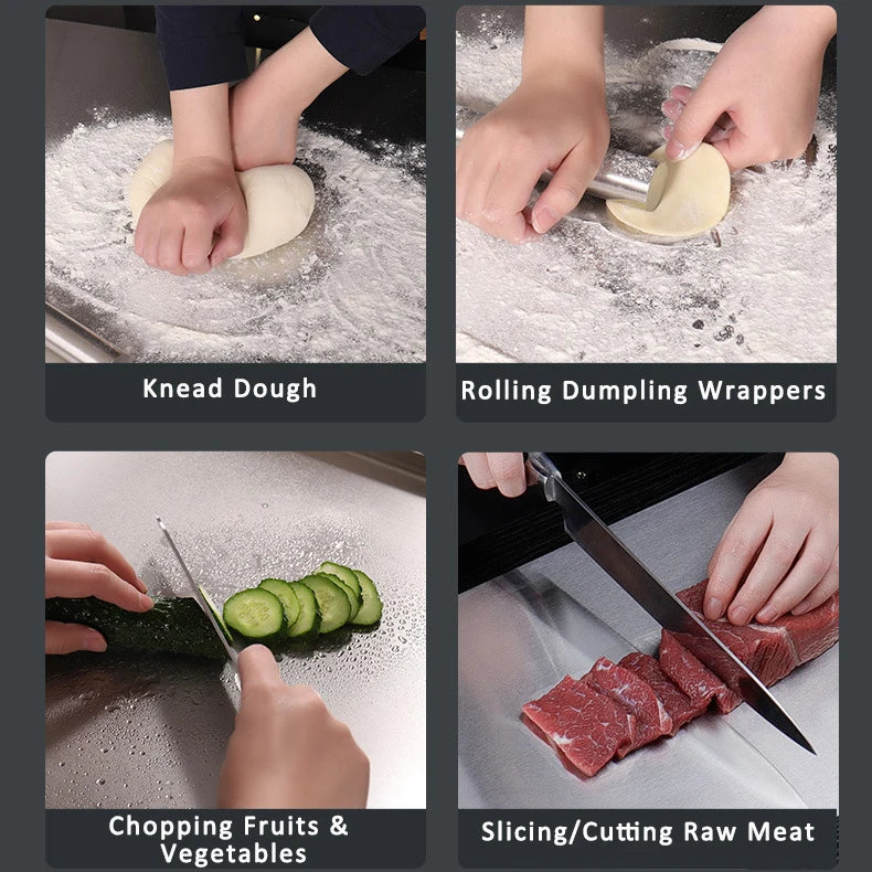 Stainless steel chopping board