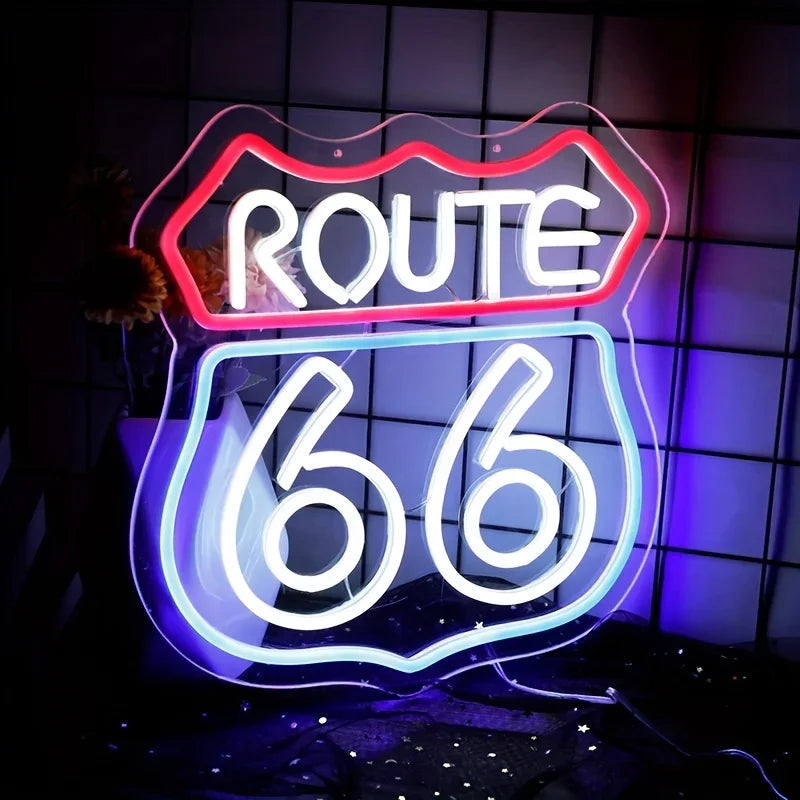 Historic Route 66 Neon Sign